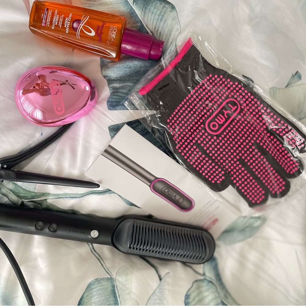 TYMO Black Hair Straightening Brush